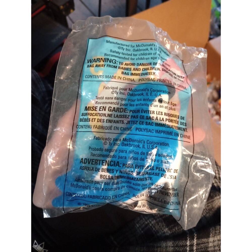 Ty Teenie Beanie Babies McDonald's Happy Meal Toy 'Rocket' the Blue Jay with Tag